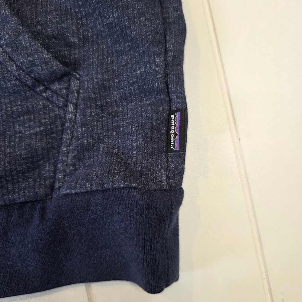 Patagonia Men's M French Terry Hoody Blue Full Zip Mountain Logo 1973 Graphic - Picture 6 of 11